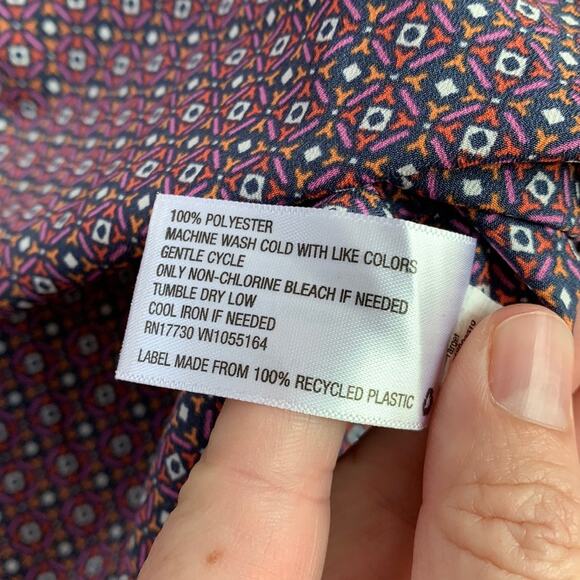 Merona Sleeveless Purple & Orange High Low Tank Blouse Sz M - Picture 7 of 9